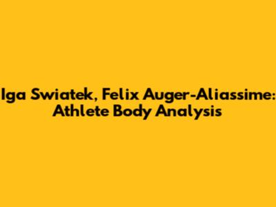 Iga Swiatek, Felix Auger-Aliassime: Athlete Body Analysis