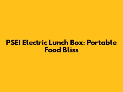 PSEI Electric Lunch Box: Portable Food Bliss